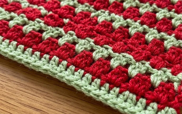 Crochet Strawberry Stitch Tutorial  - Crafting Happiness